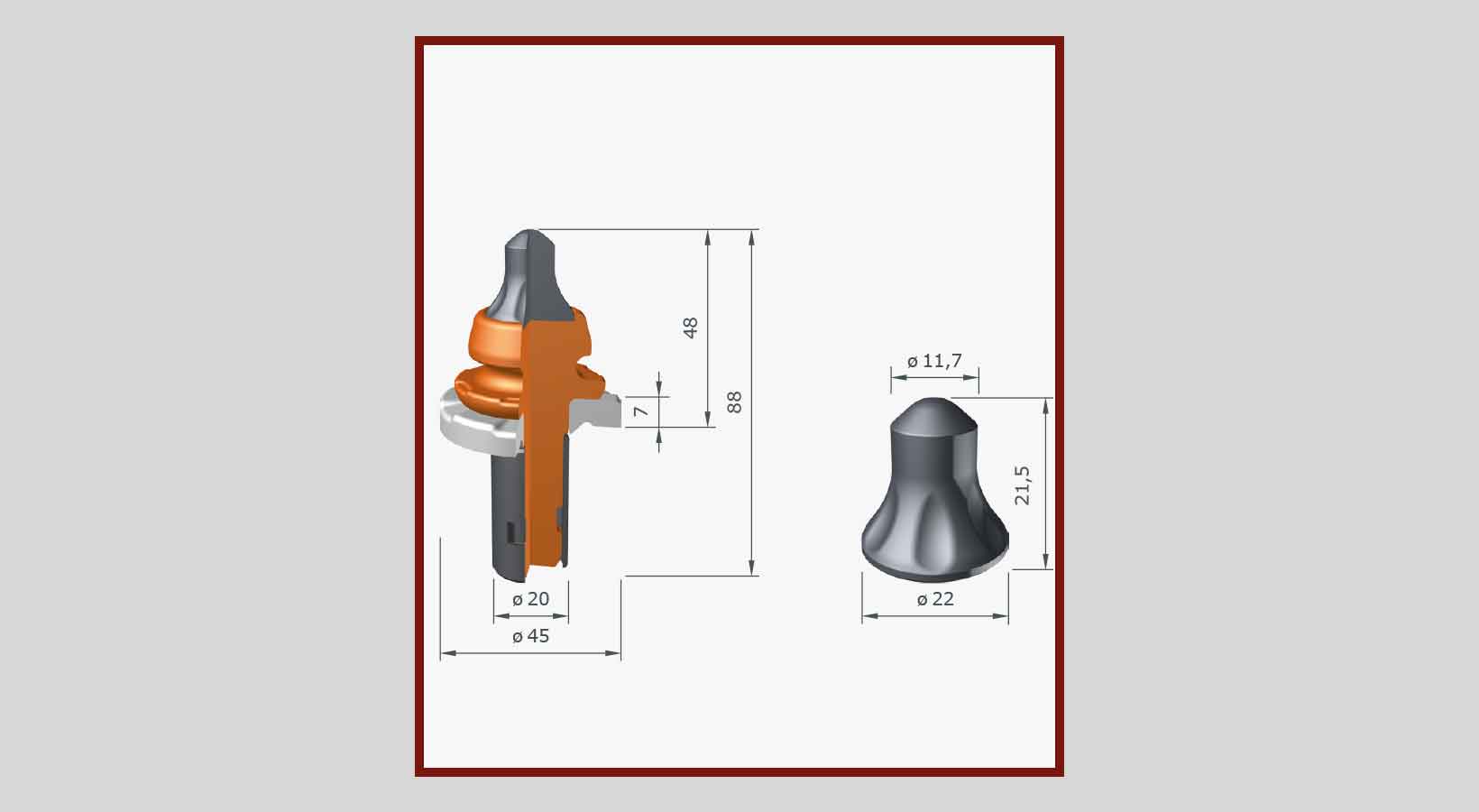 Rundschaftmeissel Strassenfräsen