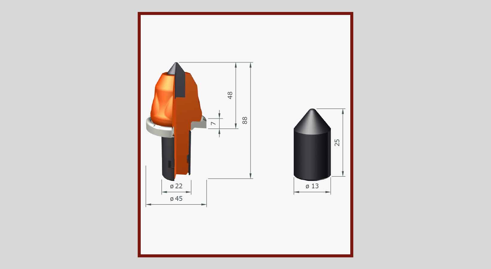 Rundschaftmeissel Recycler/Stabilisierer