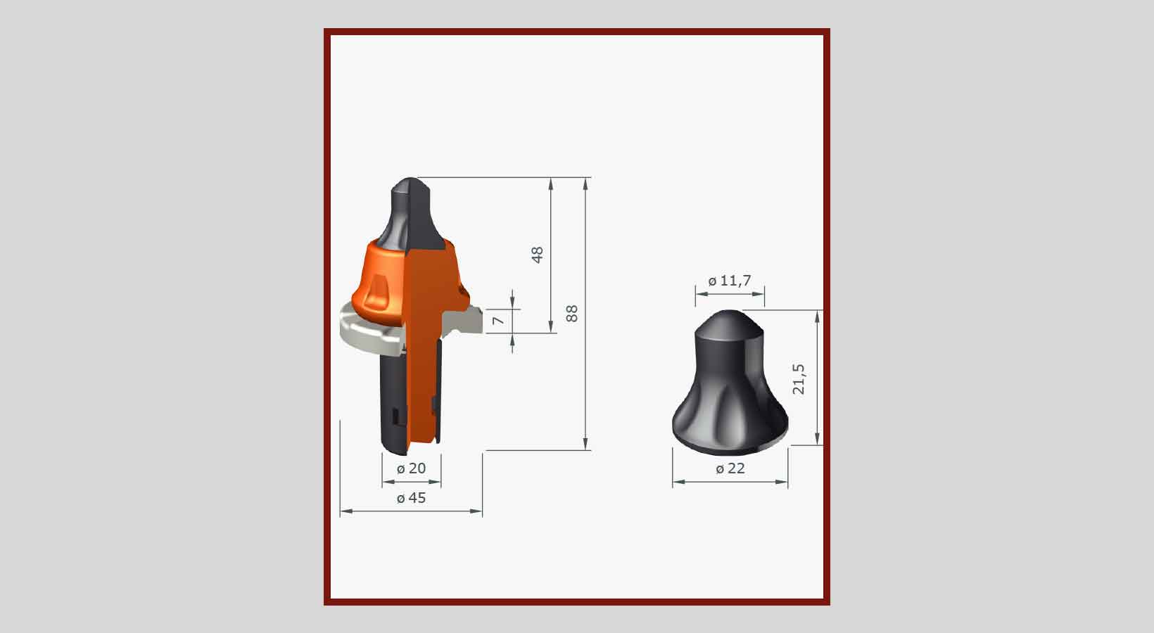 Rundschaftmeissel Strassenfräsen