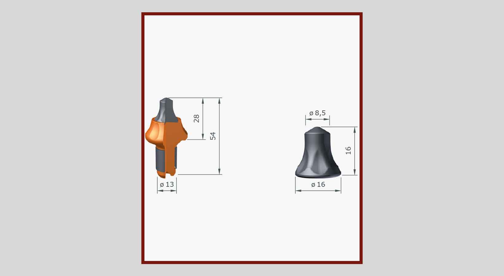 Rundschaftmeissel Strassenfräsen