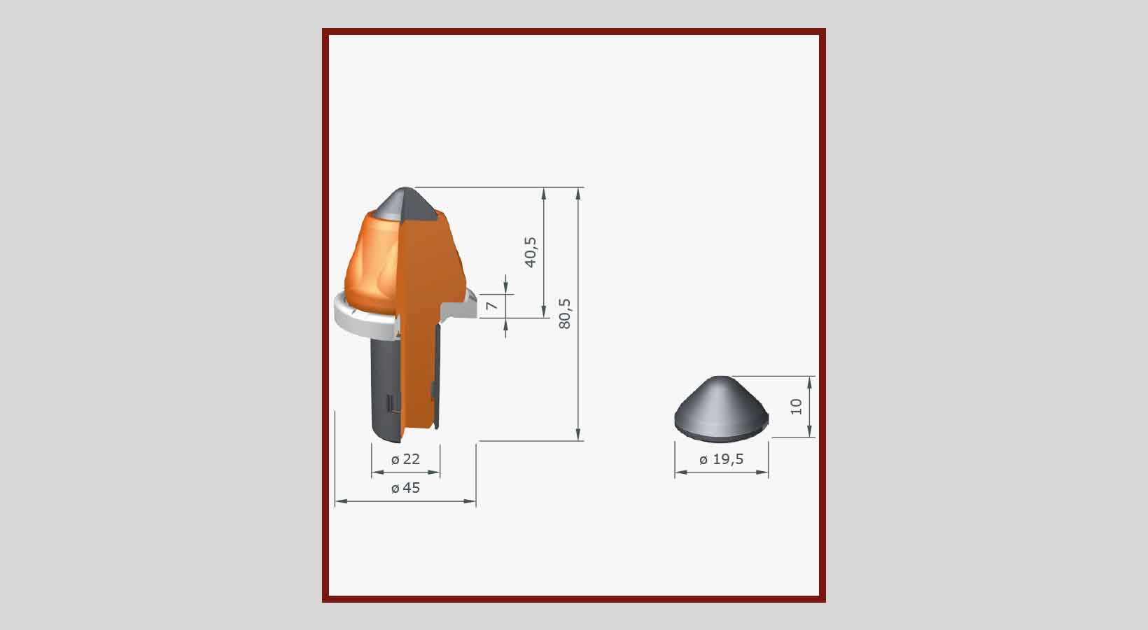 Rundschaftmeissel Recycler/Stabilisierer