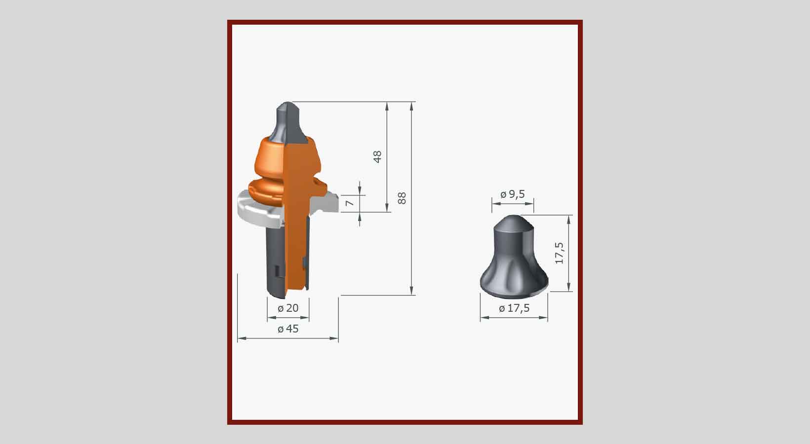 Rundschaftmeissel Strassenfräsen