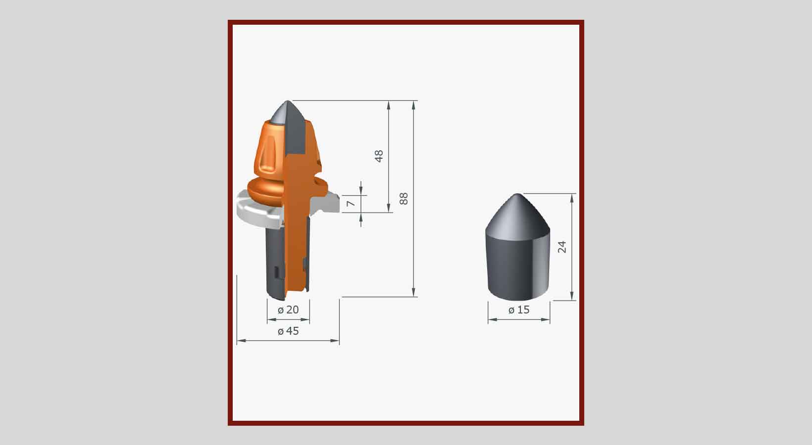 Rundschaftmeissel Strassenfräsen